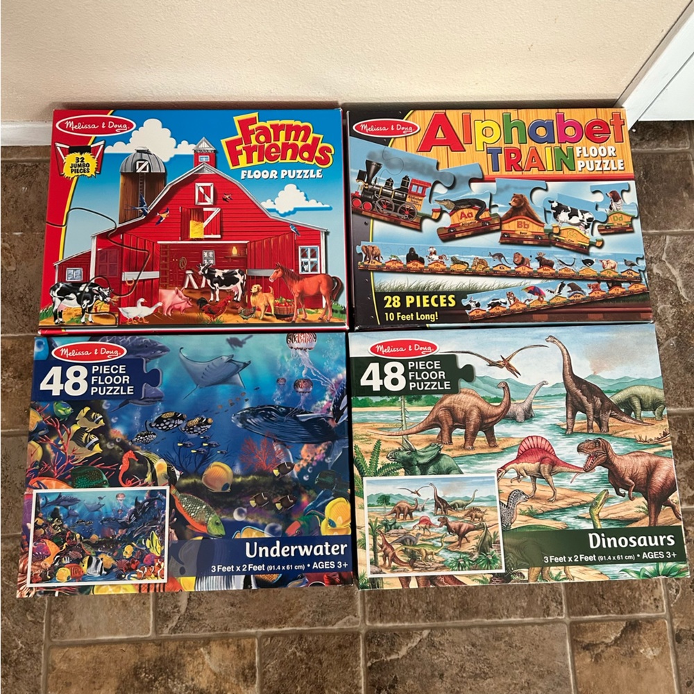 4 Melissa and Doug floor puzzle